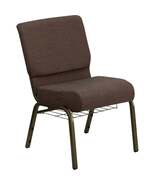 Church Chair With Cup Book Rack And Gold Vein Frame All Day Comfort - $164.99