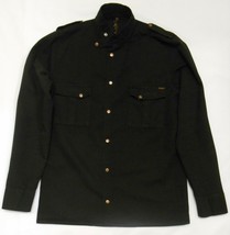 NUDIE JEANS Men&#39;s SHIRT Slim Fit Black Snap Front Long Sleeve Duck Cotto... - $64.95