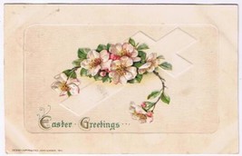 Easter Postcard Embossed Wild Roses On Cross Early 1900s - £2.31 GBP