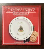 Christmas Cookies For Santa 8” Ceramic Plate Pfaltzgraff 12-205 w/Box Ex... - $26.80 CAD