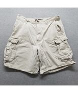 Abercrombie &amp; Fitch Cargo Shorts Mens 33 Ivory Outdoor Pockets Casual - $54.09 CAD