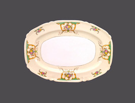 CLP Czechoslovakia oval sandwich tray. Florals in urns, gold edge. - £47.03 GBP