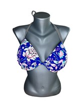 Shade &amp; Shore Women&#39;s Floral Bikini Underwire Halter Top Tie Swimsuit Swim 36 DD - £9.35 GBP