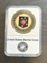 US MARINE CORPS - 23rd MARINE REGIMENT Challenge Coin With Case - £11.67 GBP