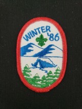 Vintage BSA Boy Scouts of America Winter &#39;86 1986 Patch Snowy Mtn Campin... - £4.69 GBP