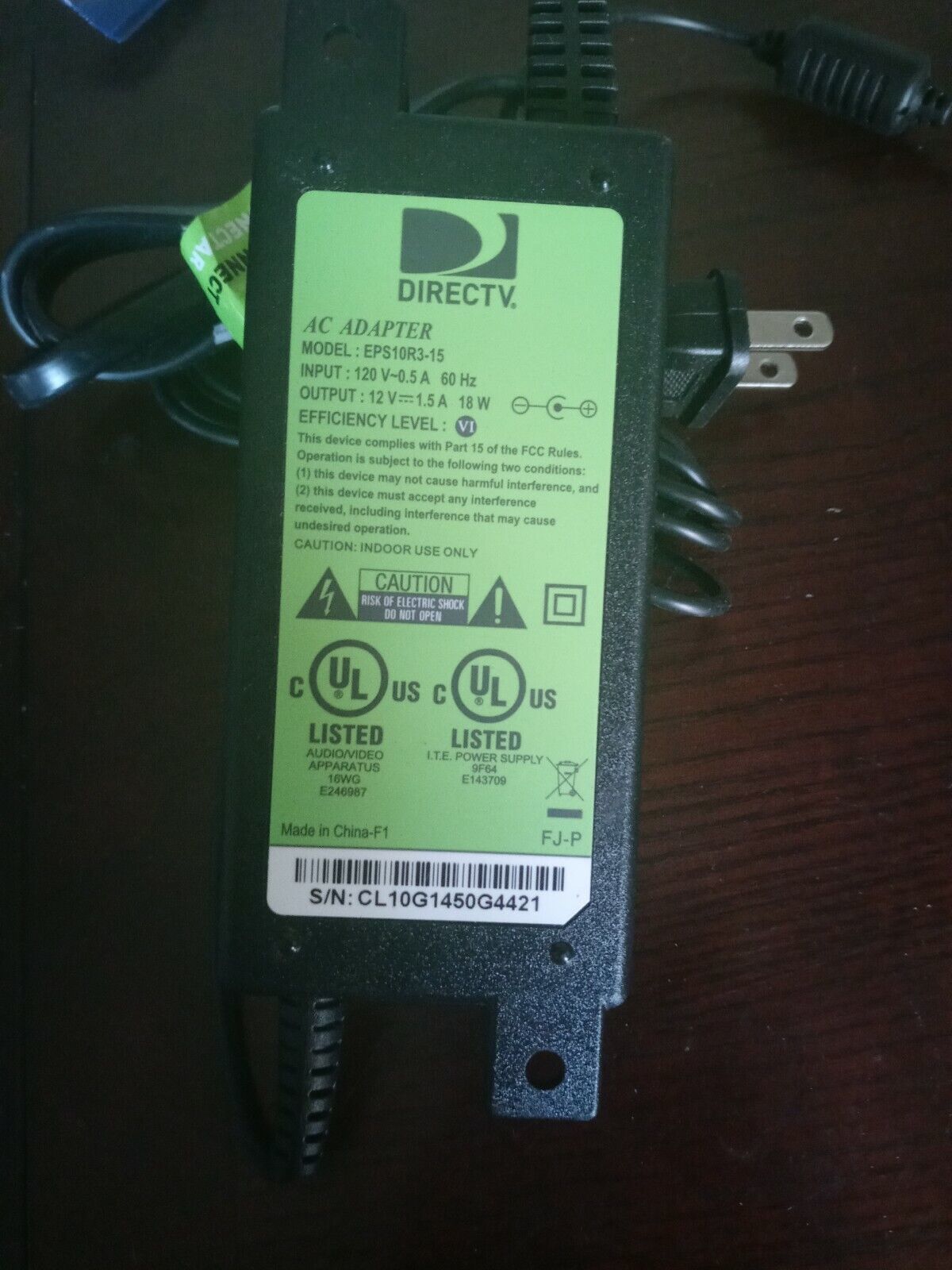 Primary image for DirectlTV AC Adapter EPS 10R3-15