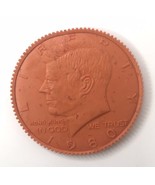 Orange John F.  Kennedy Half Dollar Rubber Junk Drawer Finding 2&quot; 1980 H... - £7.86 GBP