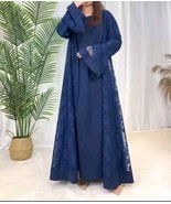 Ramadan Eid Prayer Lace Abaya 2 Pieces Set Inner Dress Women Flare Sleev... - $549.73 MXN