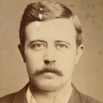 c1870 Antique CDV Mustach Man Tweed Suit Portrait Carte De Visite Photo - $9.95