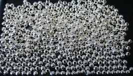 Sterling silver plated 4mm (approximately) round spacer beads 500 pc lot FPB033 - £4.66 GBP