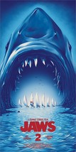 Jaws 2 Movie Film Great White Shark Giclee Art Print Poster 18x36 Mondo NEW - £78.30 GBP