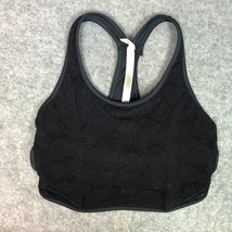 Free People Womens Sports Bra Small Black Mess Floral Movement Performan... - $18.98