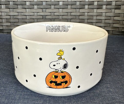 Peanuts Snoopy Pet Dog Food Dish Water Bowl 6” New Rae Dunn Halloween Pumpkin - £16.01 GBP