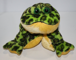 Webkinz Bull Frog No Code Plush Green Yellow Toad Doll HM114 Stuffed Ani... - $9.77