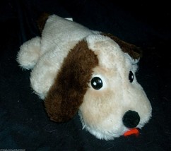 8&quot; Vintage Atlanta Gerber Brown / Tan Laying Puppy Dog Toy Stuffed Animal Plush - £18.94 GBP