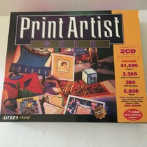 Print Artist Gold Vintage Computer Software Sierra Home Windows 95 Mac Scrapbook - £39.30 GBP