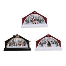 QSDGFH 3pcs Christmas LED Lantern, Light up Snow Globe Lantern Santa Sno... - $131.43
