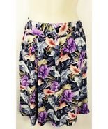 Max-Max Women&#39;s Pleated Knee Length Skirt Floral No Size Tag - $14.67 CAD