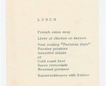 Hotel Tyrol Special Lunch Menu Innsbruck Austria 1968 - $17.82