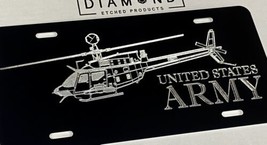 ENGRAVED US Army OH-58 Helicopter Car Tag Diamond Etched Aluminum License Plate - £15.89 GBP