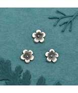 Sterling Silver Small Cherry Blossom Solderable Charm 7x7mm - $11.40