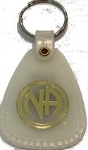 RecoveryChip NA Keychain White Glow 1 Year Sobriety Narcotics Anonymous Keytag - £3.94 GBP