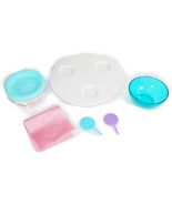 2019 Barbie Face Mask Spa Day Playset Dough Bowls and Table Top Parts DJR84 - $91.85 MXN