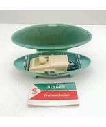 Vintage Singer Sewing Machine Buttonholer Jadite Green Oval Case Manual ... - $493.78 MXN