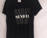 Knox Rose Women&#39;s Black T-Shirt With Echoing Sunday Design Size Medium - £10.85 GBP