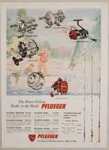 1960 Print Ad Pflueger Fishing Rods &amp; Reels Enterprise Manufacturing Akron,Ohio - £14.46 GBP