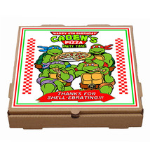 Personalized PRINTED Teenage Mutant Ninja Turtle TMNT Pizza box label - £3.60 GBP