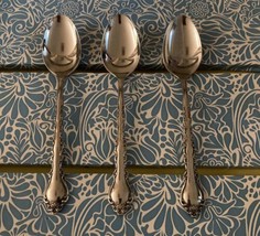 3 INTERNATIONAL SILVER DELUXE Gigi Teaspoons Vintage Retired Classic Pat... - $19.68