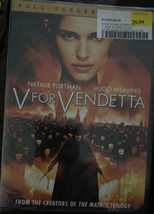 V For Vendetta - Natalie Portman Dvd NEW/SEALED - Full SCREEN- Free Shipping - £6.76 GBP