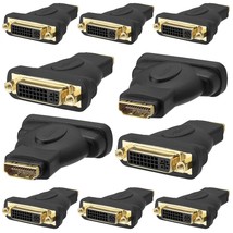 Cmple - [10 Pack DVI-D Female to HDMI Female Adapter, High Speed HDMI Female to  - £25.72 GBP