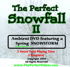 The Perfect Snowfall 2 DVD Spring SNOWSTORM Video Falling Snow Scenes Snowing - £6.84 GBP