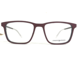 Jhane Barnes Eyeglasses Frames Adjugate BC Gray Burgundy Red Square 53-1... - $55.97