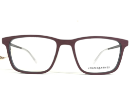 Jhane Barnes Eyeglasses Frames Adjugate BC Gray Burgundy Red Square 53-18-140 - £44.22 GBP