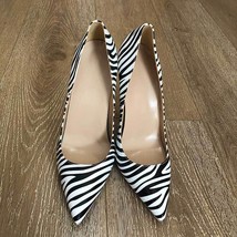 Matte Zebra Printed Women Pointed Toe Extremely High Heels Sexy Ladies Chic Pump - £59.73 GBP