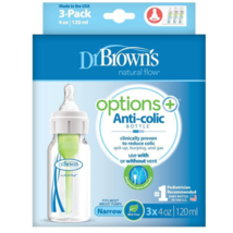 Dr Browns Options Anti Colic With Level 1 Teat Narrow Neck Feeding 120ml... - £92.19 GBP