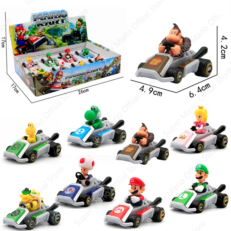 8pcs/lot Super Mario Series Toy Car Model Sliding Racing Cars Cartoon Game - £17.10 GBP+