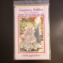 Luke and Lolly Quilt Craft Pattern Country Trifles Mopsy Twins Dolls 1990 VTG - £4.09 GBP
