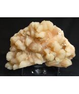 Peach Stilbite Zeolite Mineral Specimen in Matrix-Collectible Healing Crystal - $223.73