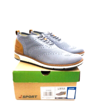 Jsport by Jambu Lincoln Casual Oxford Shoes- Knit Grey/ Tan, US 12 - $29.69