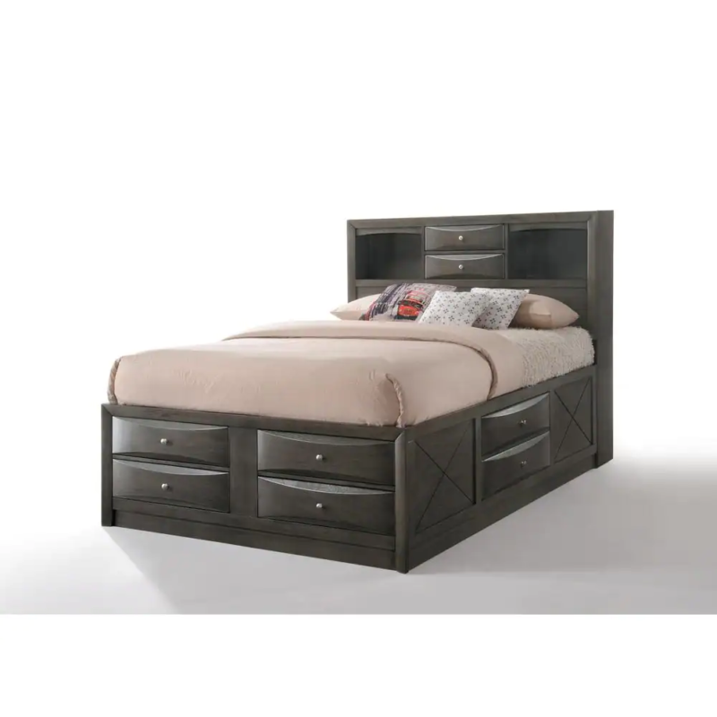 Ireland Gray Oak Storage Eastern King Bed - $1,700.31