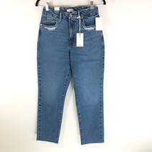 Good American Womens Good Vintage Jeans Frayed Hem Distressed Stretch 2/26 - £56.68 GBP