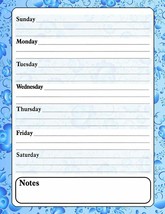 Magnetic Dry Erase Calendar - White Board Planner - Paisley Blue 3/024 - £8.69 GBP