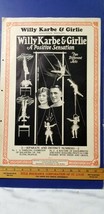 Antique 1926 Vaudeville Act Poster WILLIE KARBY &amp; GIRLIE Trapeze &amp; Juggl... - $29.25