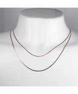 14K Polished Yellow Gold Flat Cobra Fancy Chain Necklace 30&quot; Long Fine L... - $508.77 CAD