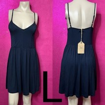 True Craft Navy Blue Cami Sun Mini Dress~Size L - $20.57