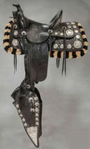 Western show saddle 16  Eco- leather, color Black with drum dye  all size - $1,475.00